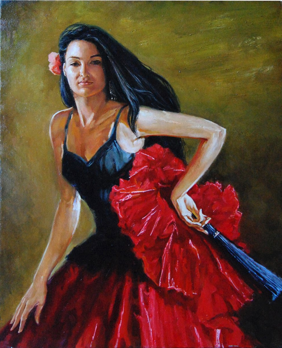 Девушка в красном