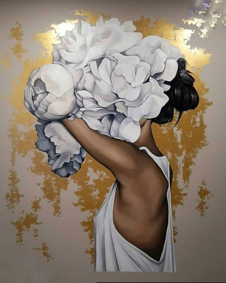 Девушка с пионами