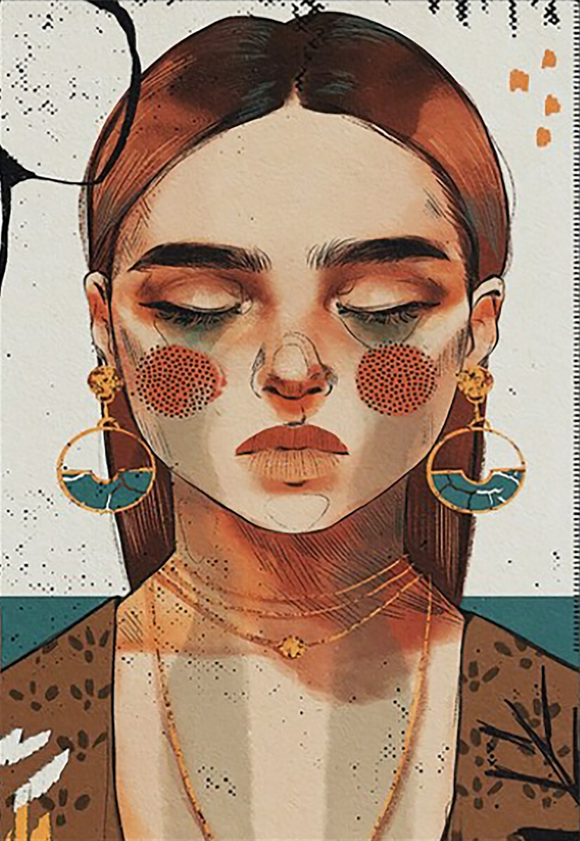 Девушка с серьгами