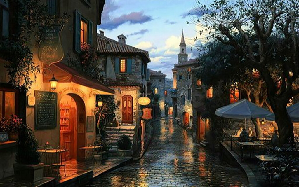 Город засыпает