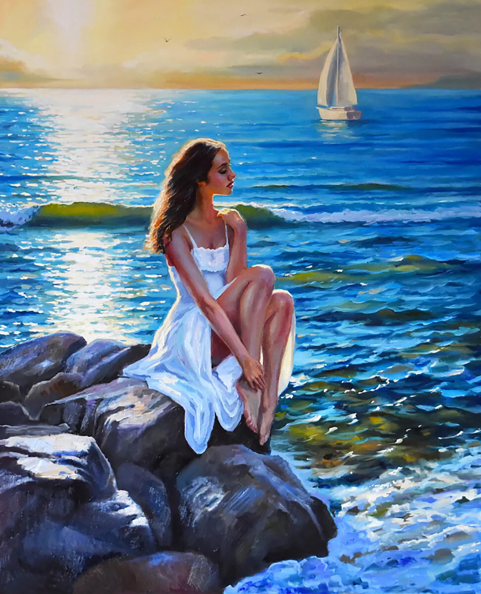 Девушка в лучах солнца