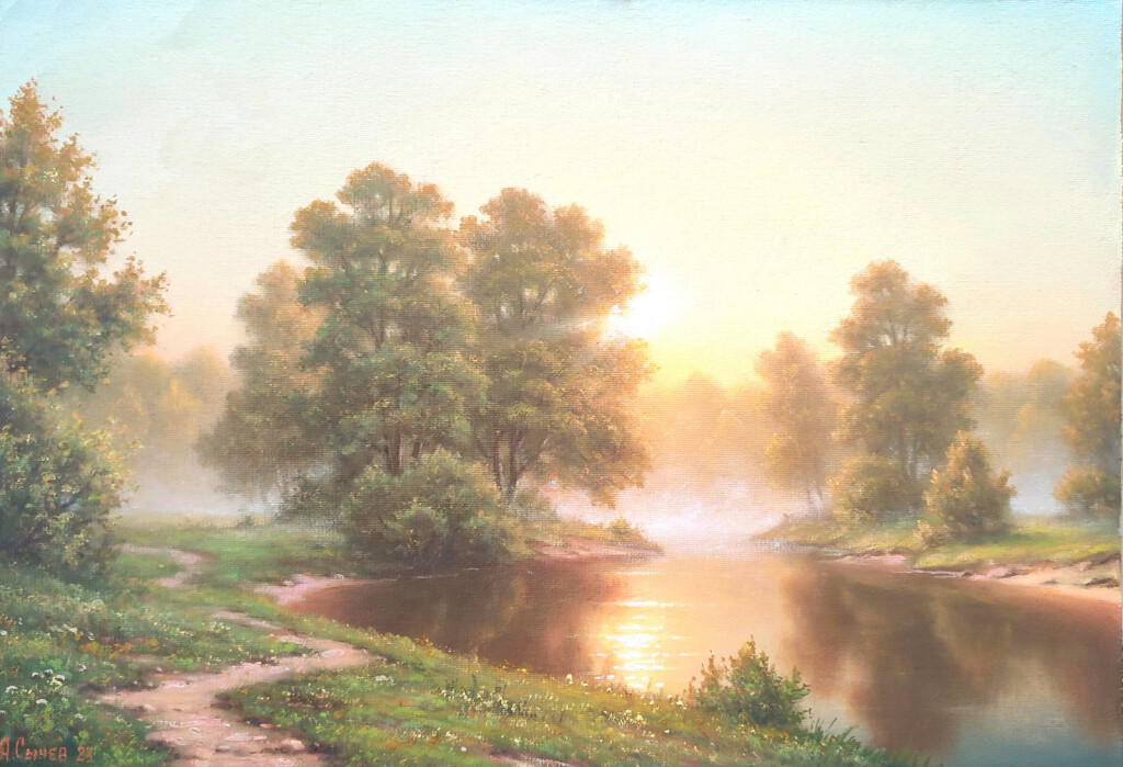 Пейзаж на рассвете