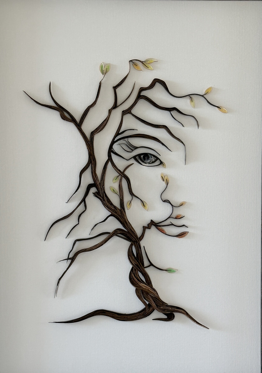 Девушка. Слияние с природой.