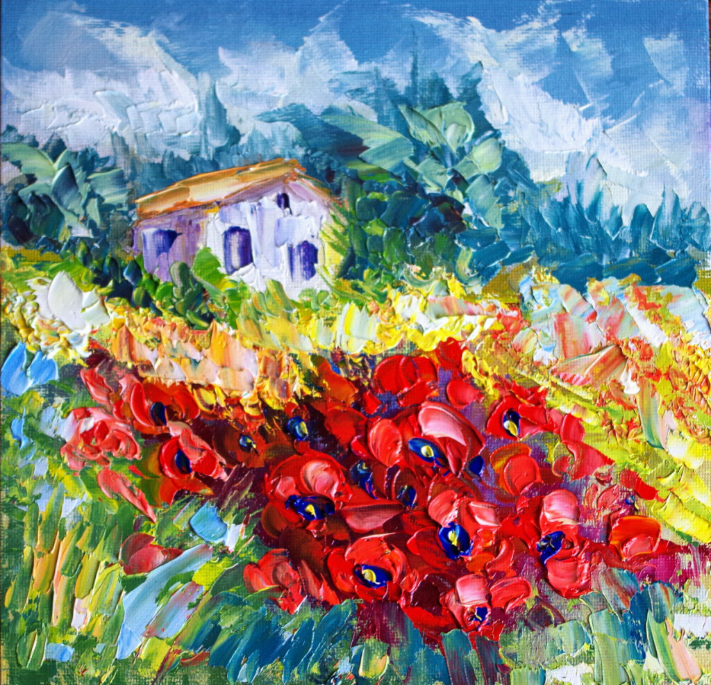 Маки цветут