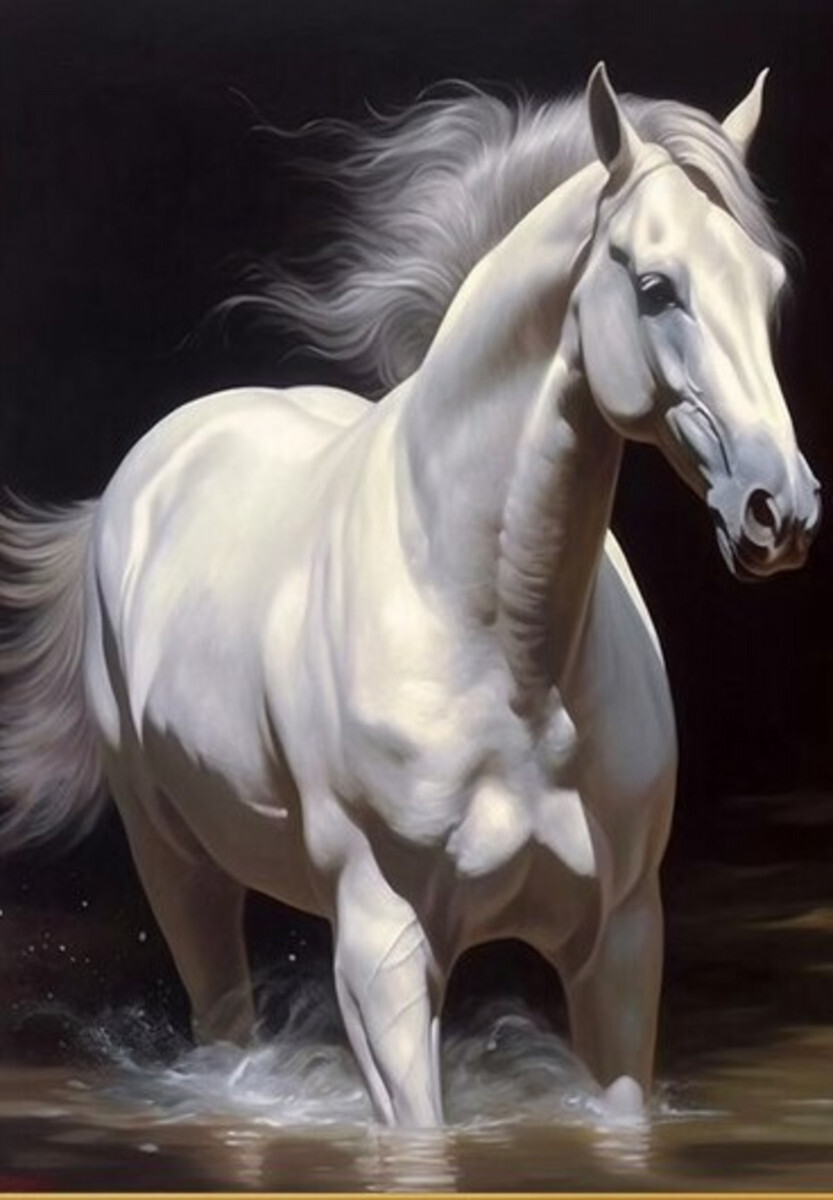 Белоснежная лошадь