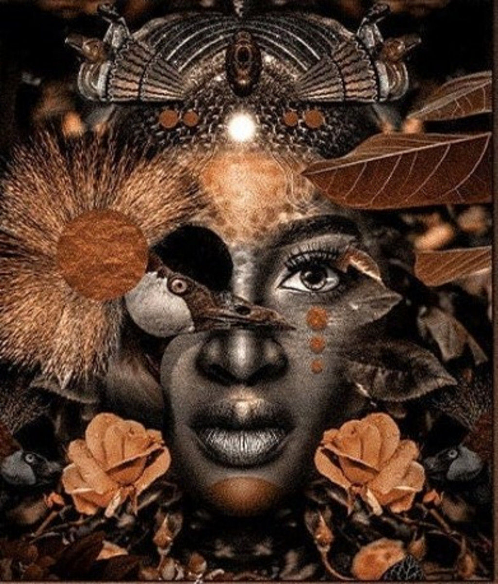 Африканка в розах