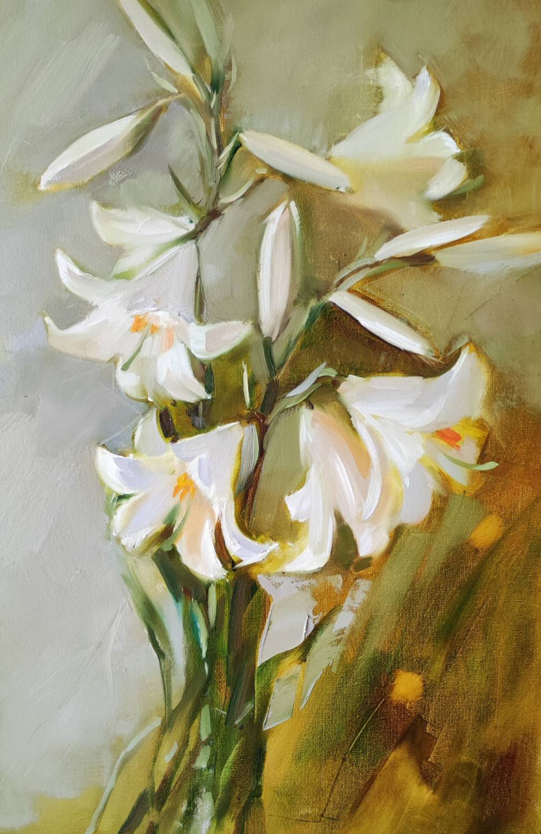 Белые лилии