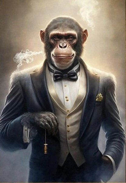 Обезьяна в костюме