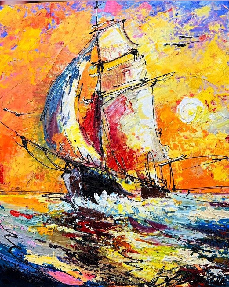 под парусами