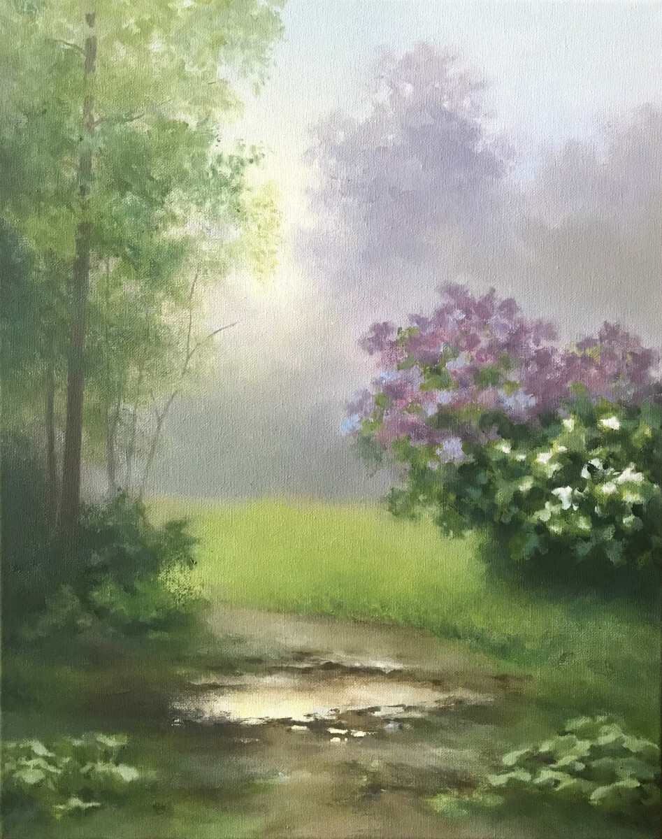 Сирень после дождя