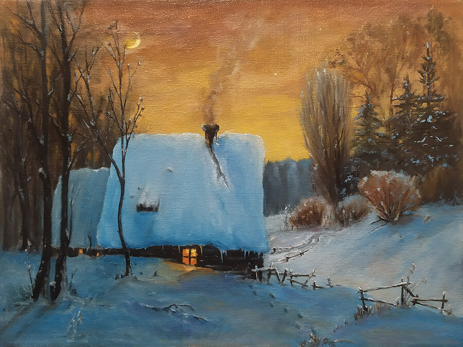 Зимнее утро на хуторе