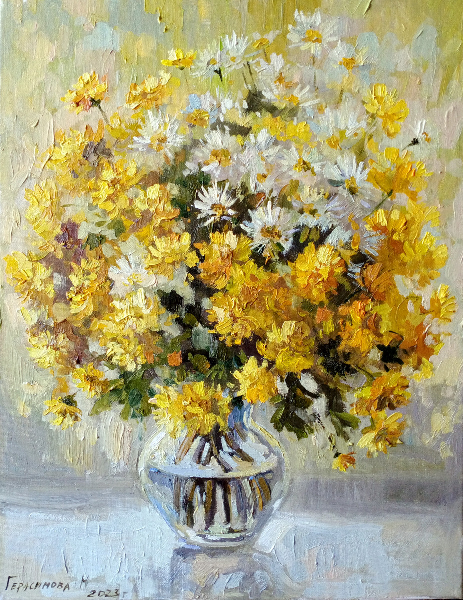 Букет осенних хризантем