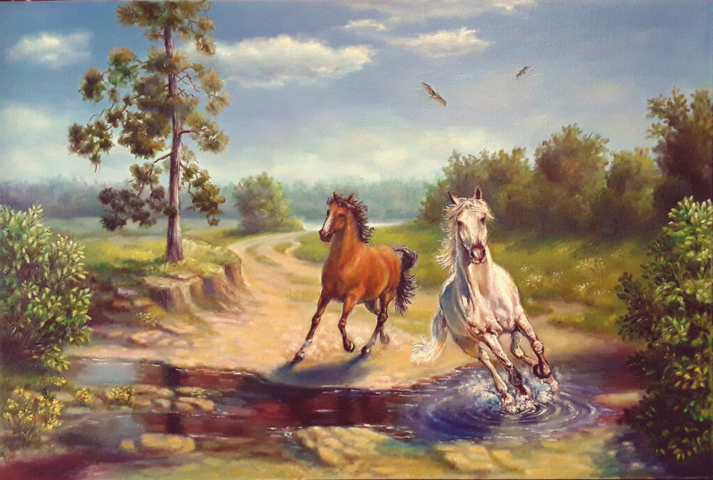 Мчатся кони на свободе