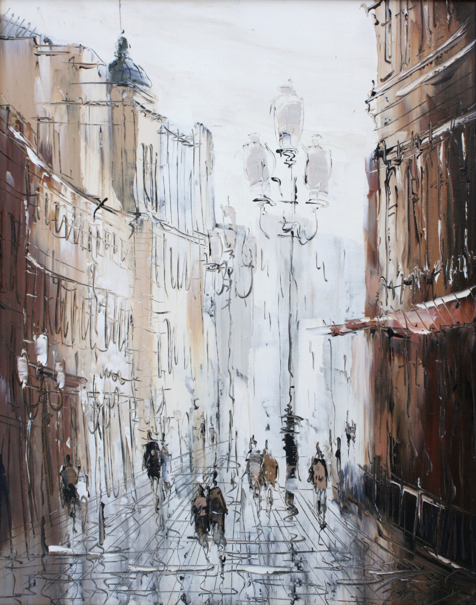 Арбат, вид на ресторан ,,Прага"