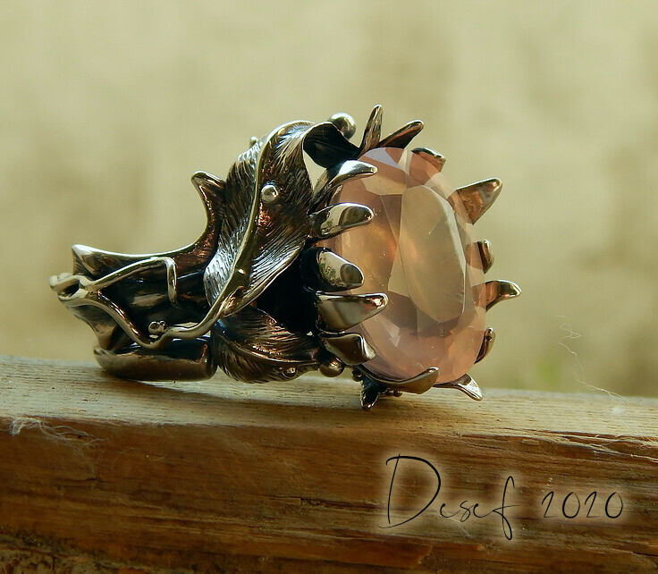 Кольцо цветок