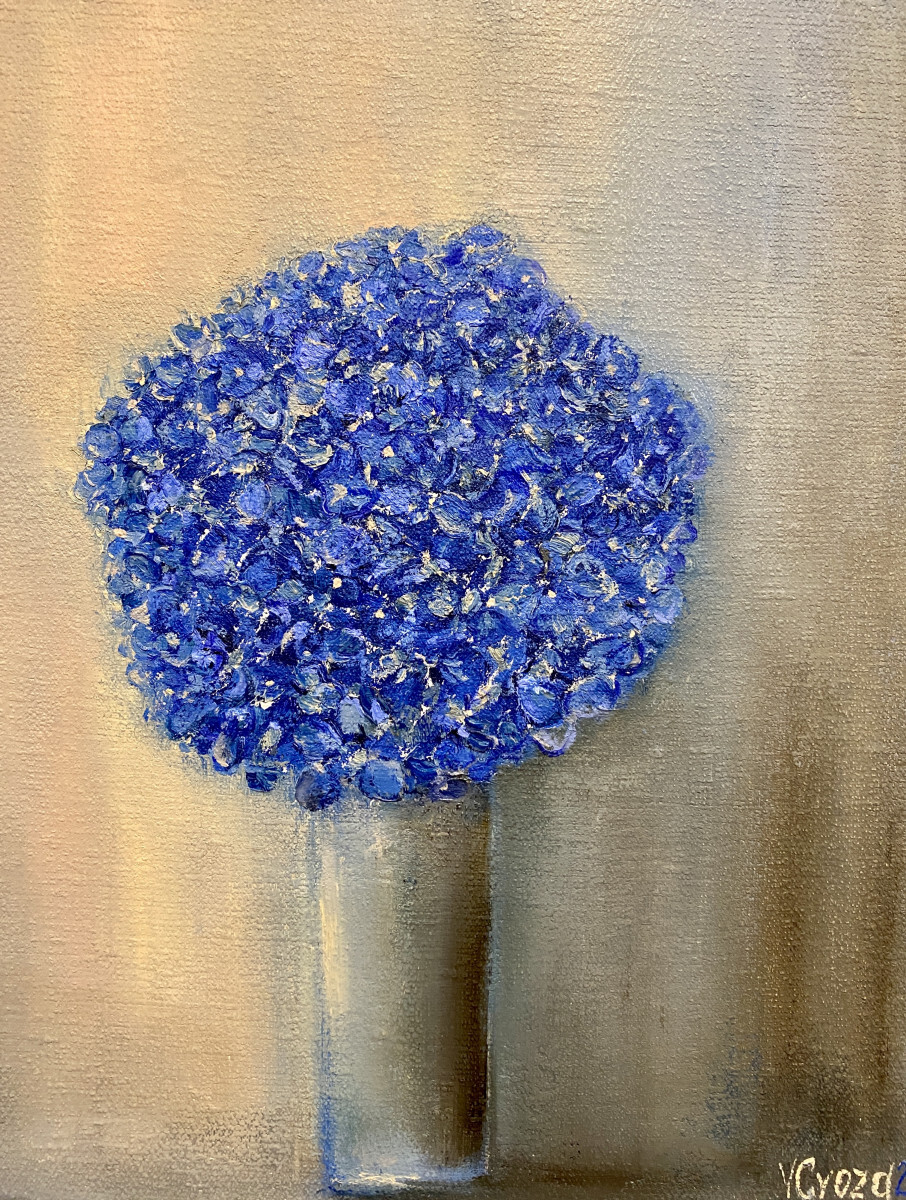 Голубая гортензия