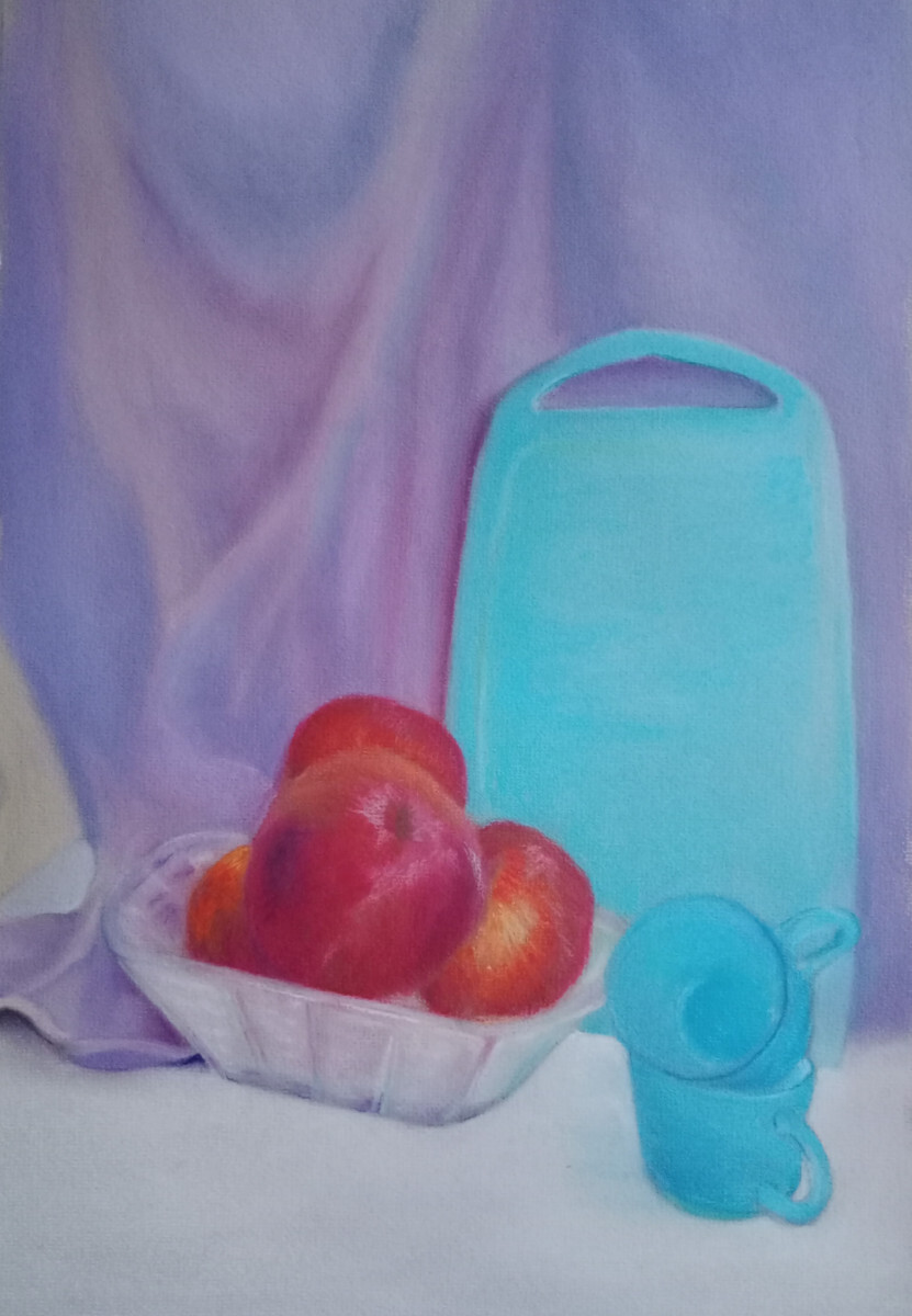 натюрморт с голубыми чашками #2