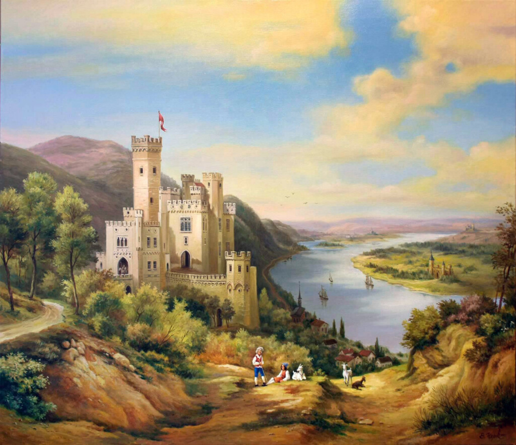 Пейзаж с замком