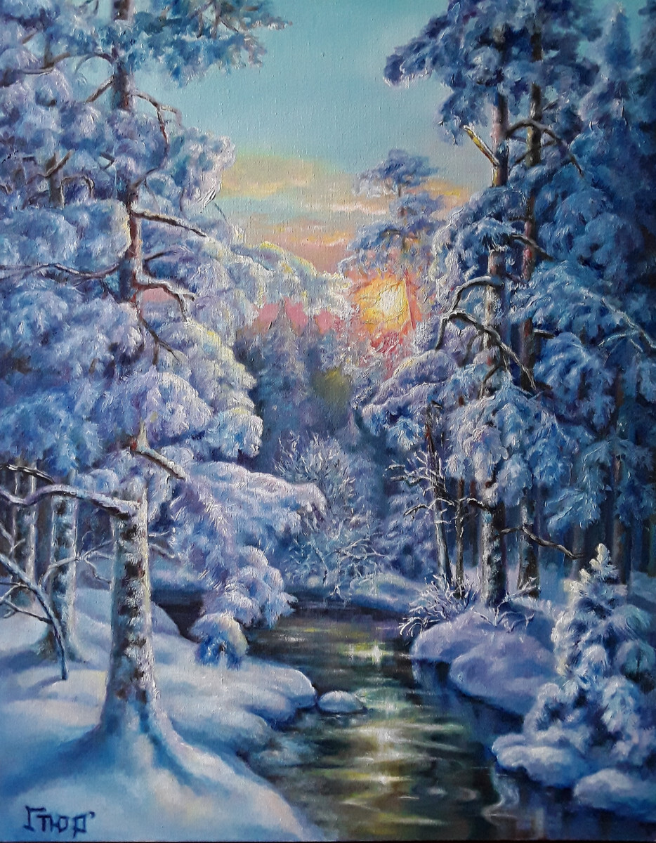 И речка подо льдом блестит