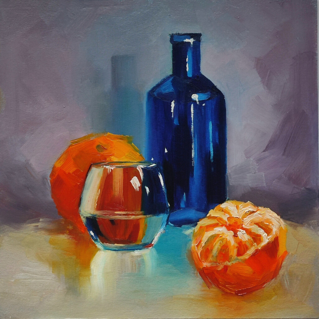 Натюрморт с мандаринами