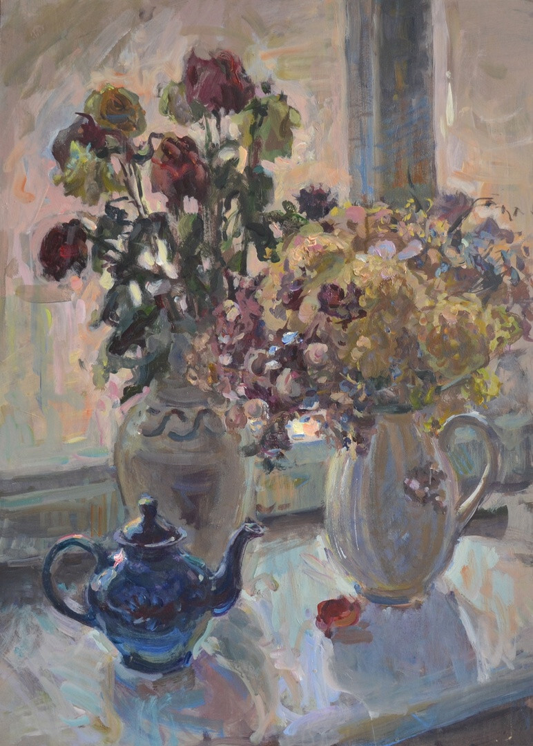 Сухие букеты в контражуре