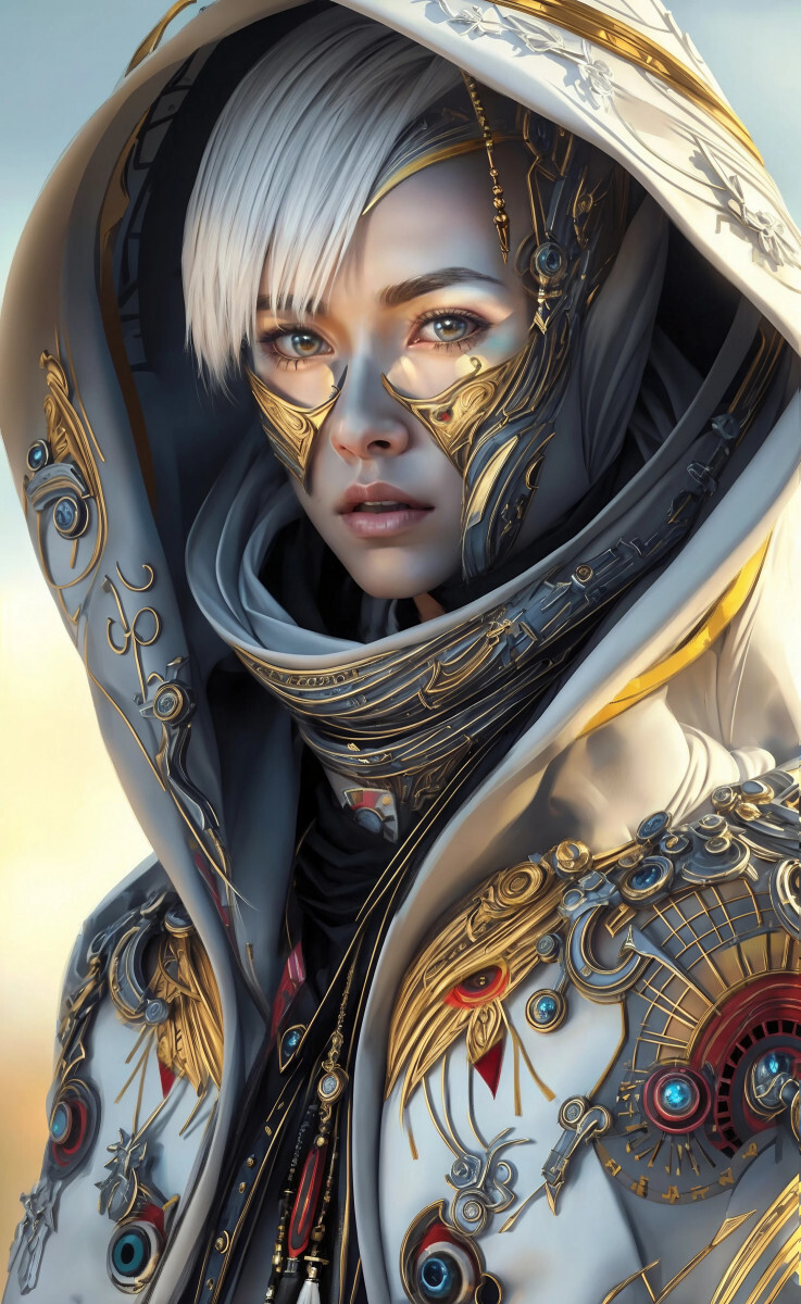 Блондинка в цветной одежде