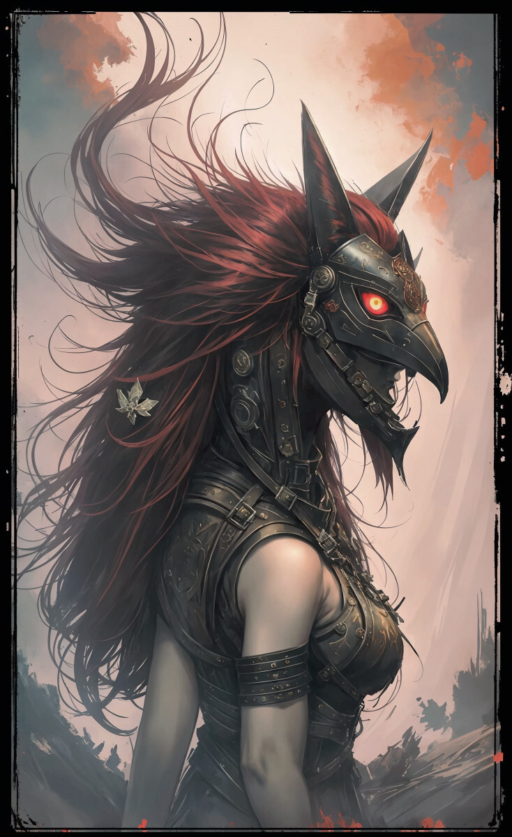 Девушка в крутой маске