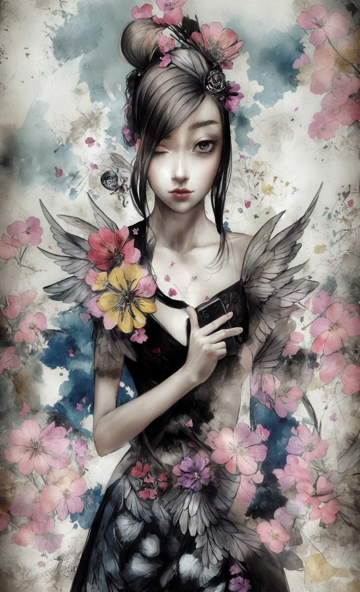 Девушка в цветах