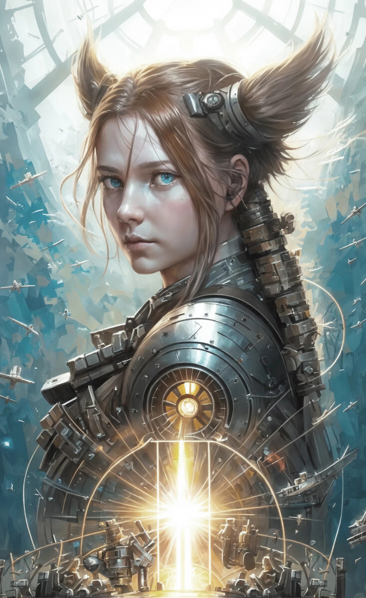 Русая девушка в доспехах