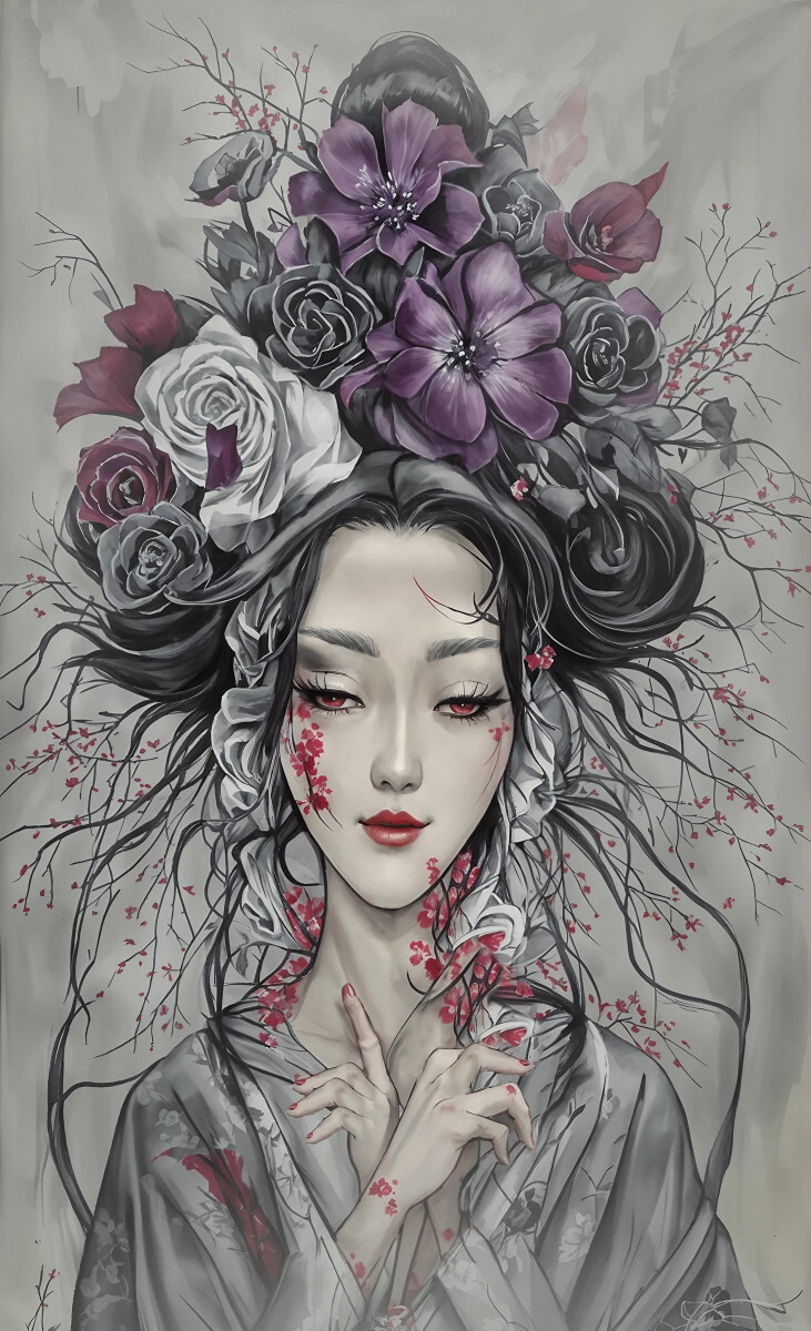 Китаянка в цветах