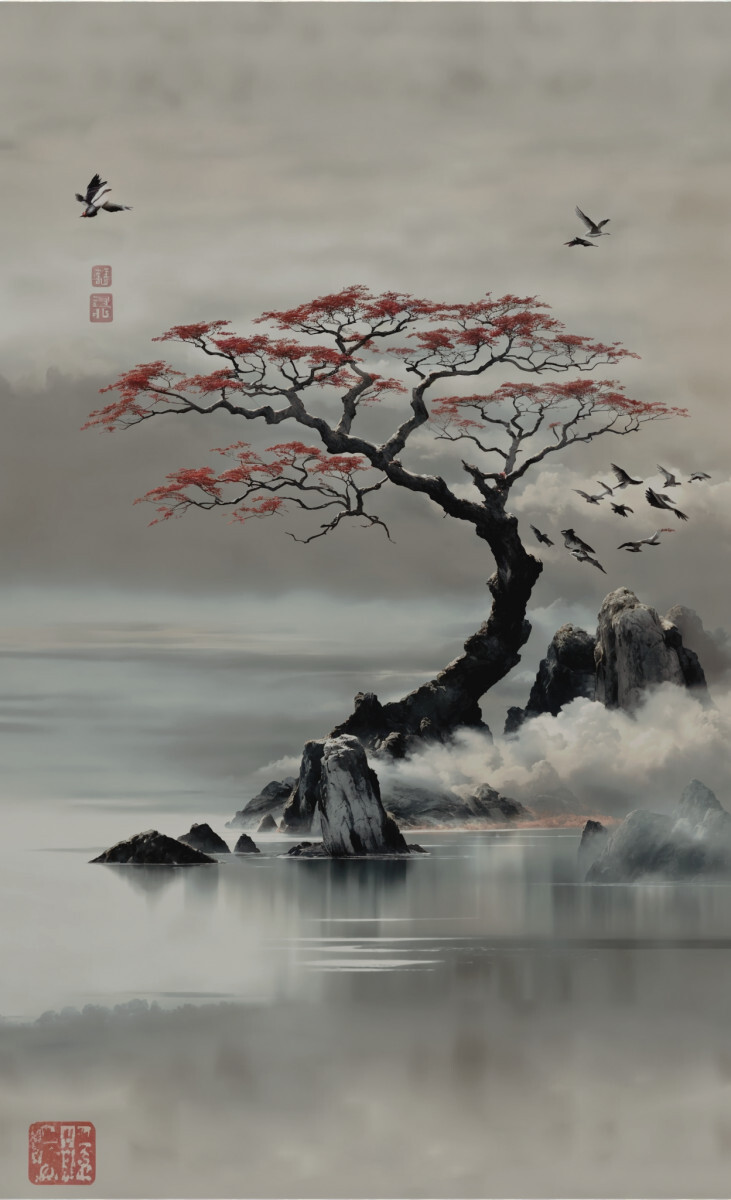 Дерево на озере