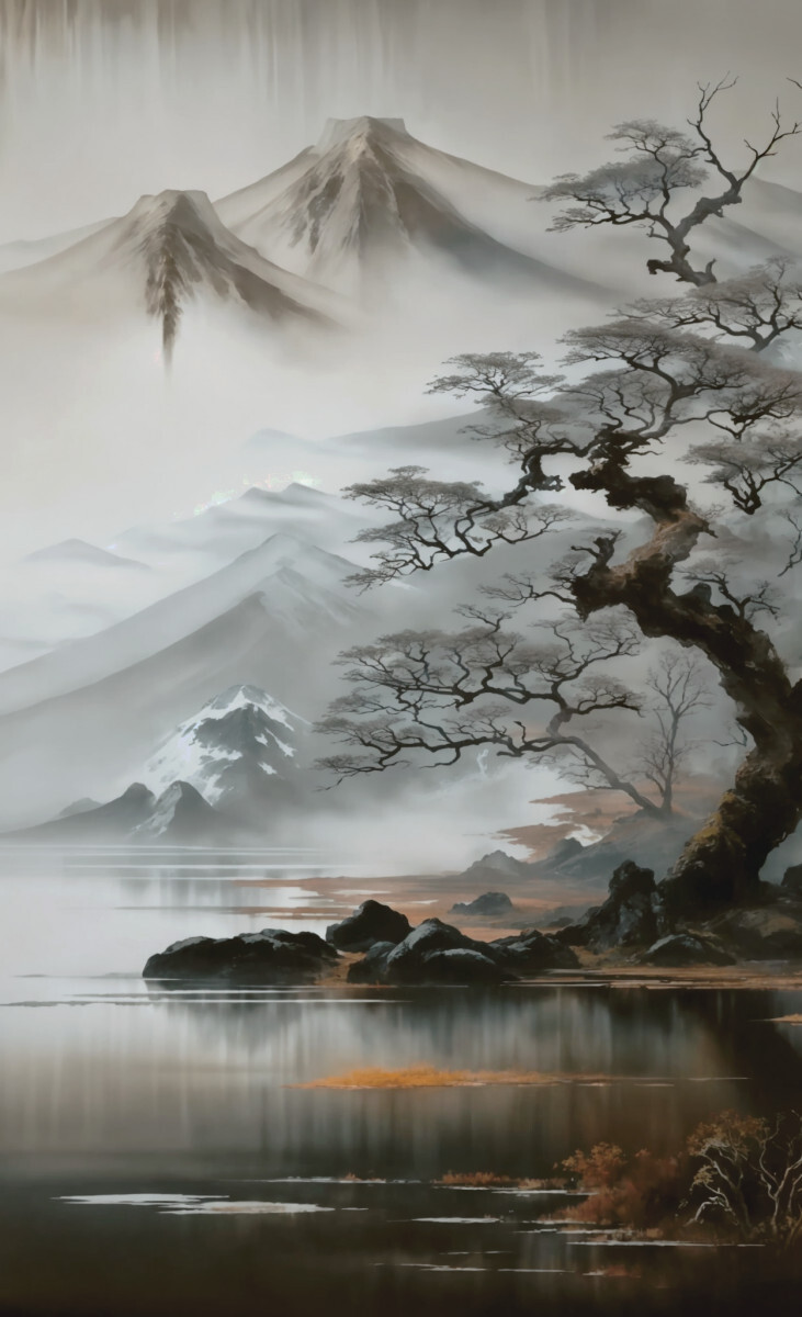 Дерево на озере