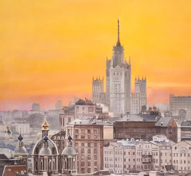 Вид на высотку на Котельнической набережной