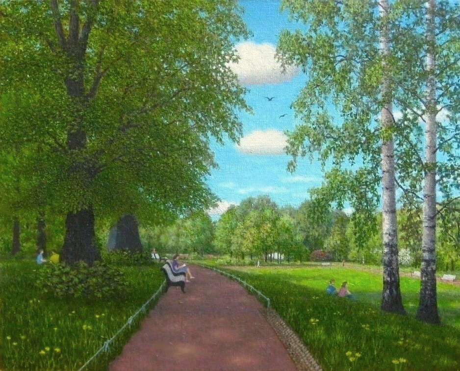 Утро в городском саду.