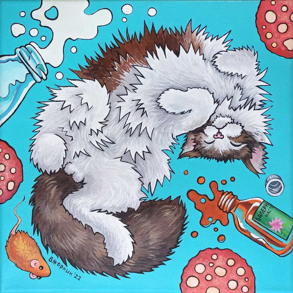 Довольный кот