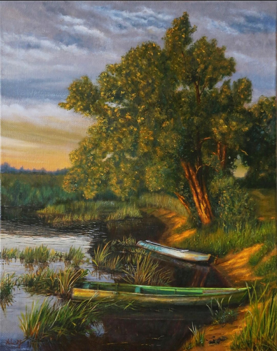 Лодки на закате