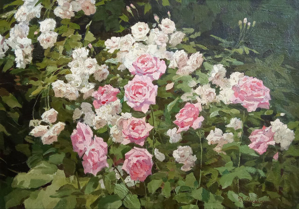 Розы в саду