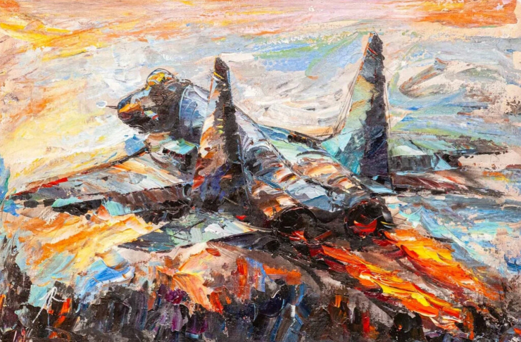 Самолет МиГ-29. Улетая в закат