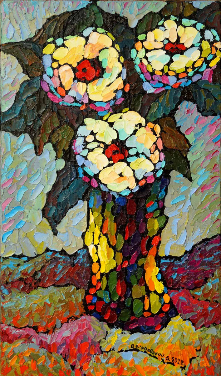 Белые цветы. Этюд.