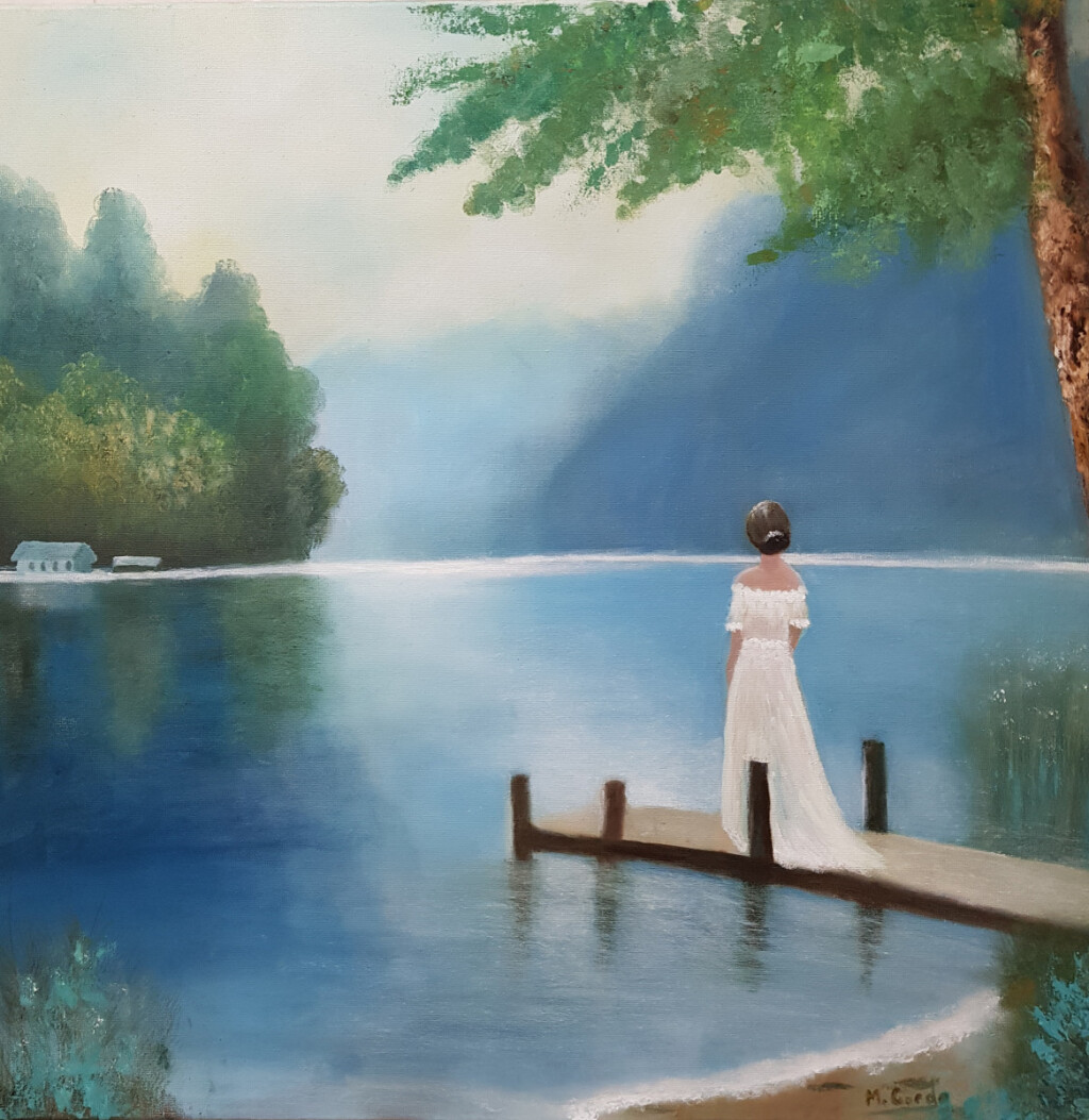 женщина у озера