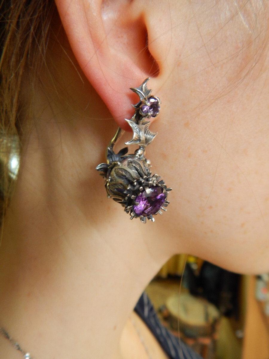 Большие серьги Чертополох