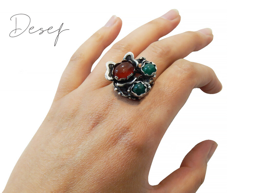 Кольцо цветок