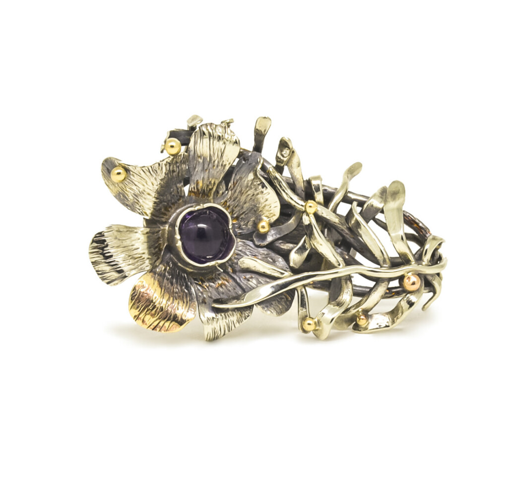 Кольцо цветок