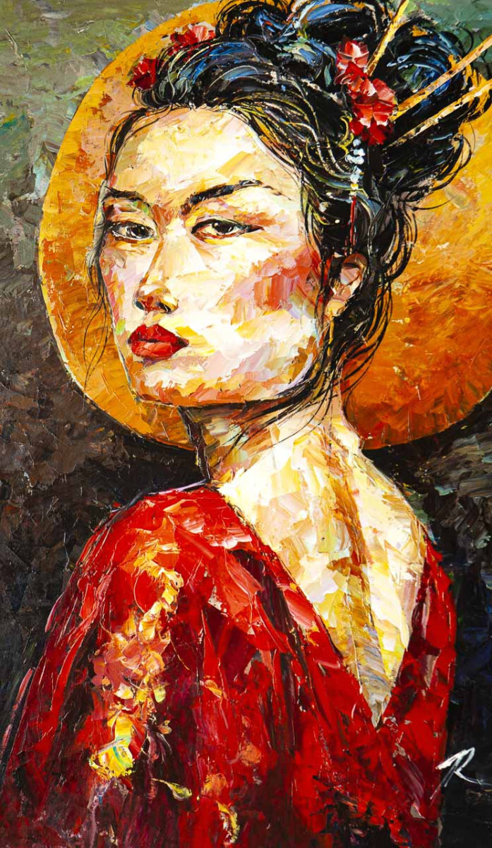 Девушка с веером. Загадочная Азия