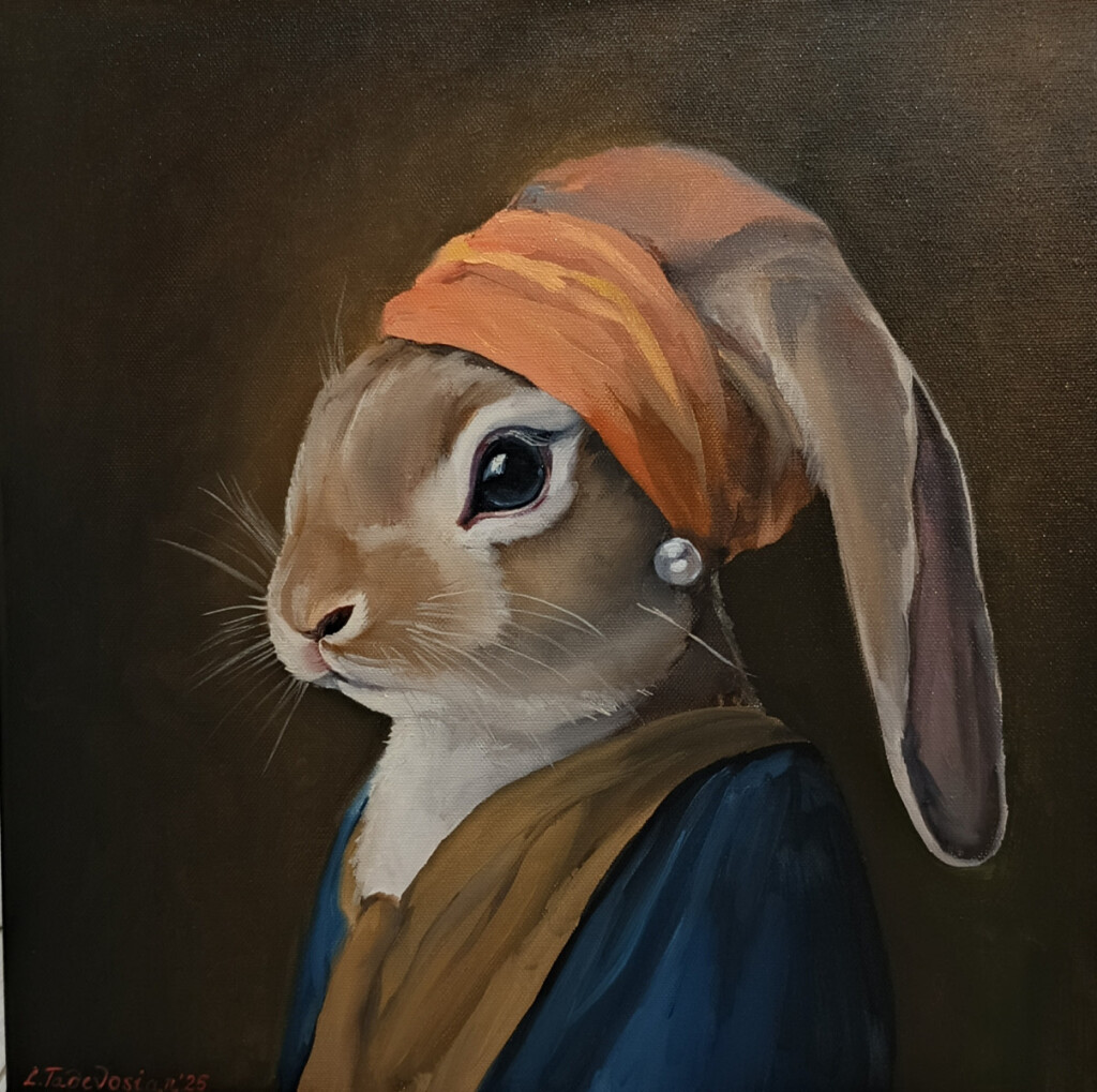 Крольчиха Елизавета в жемчужной серёжке