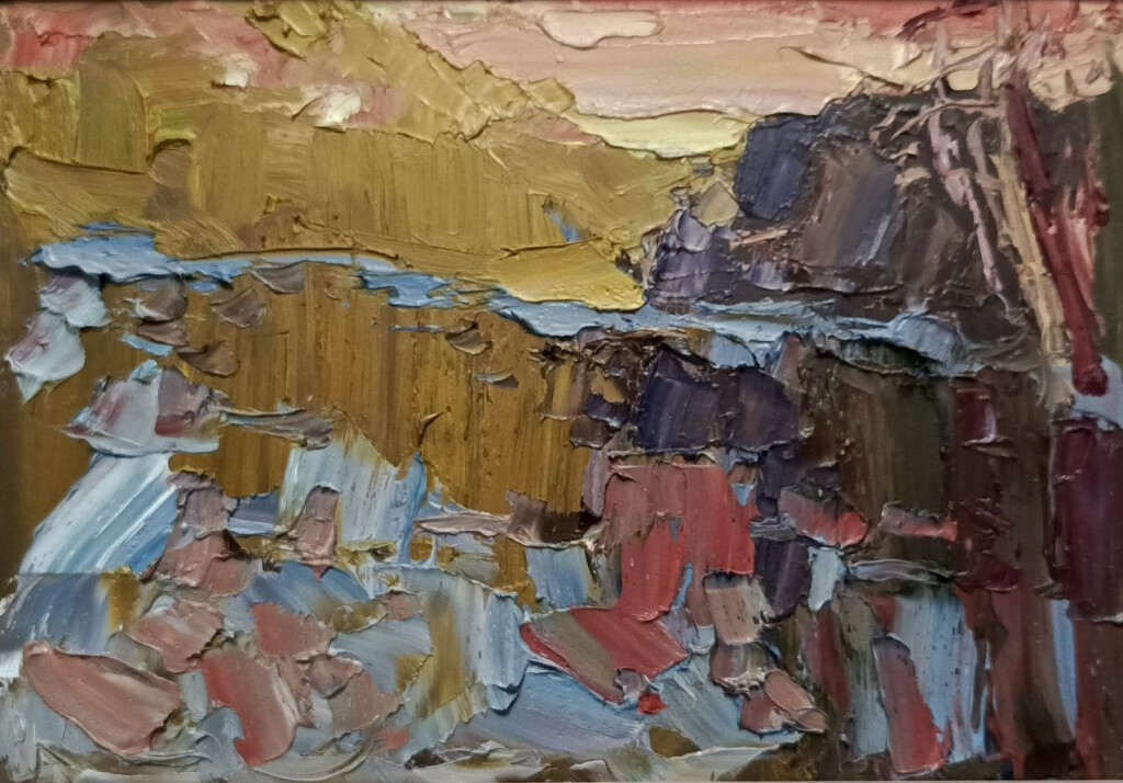 Закат на озере