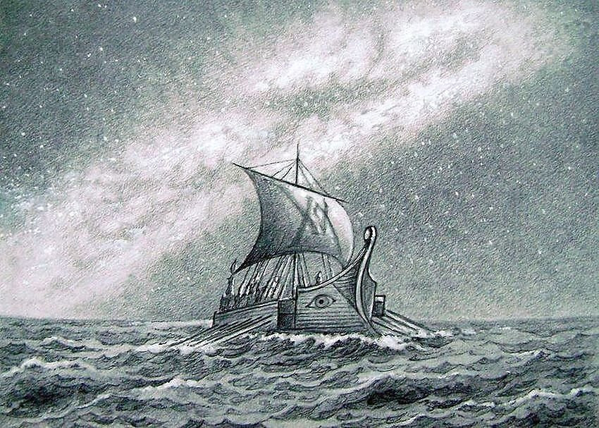 Арго в море.