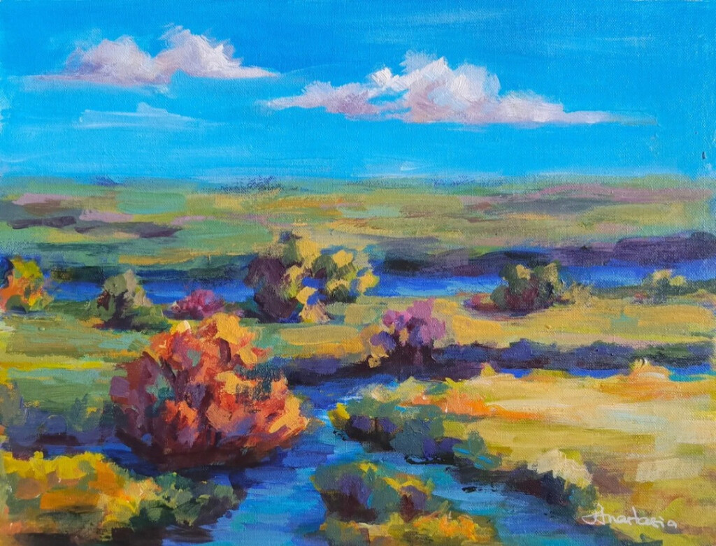 Летний пейзаж с рекой