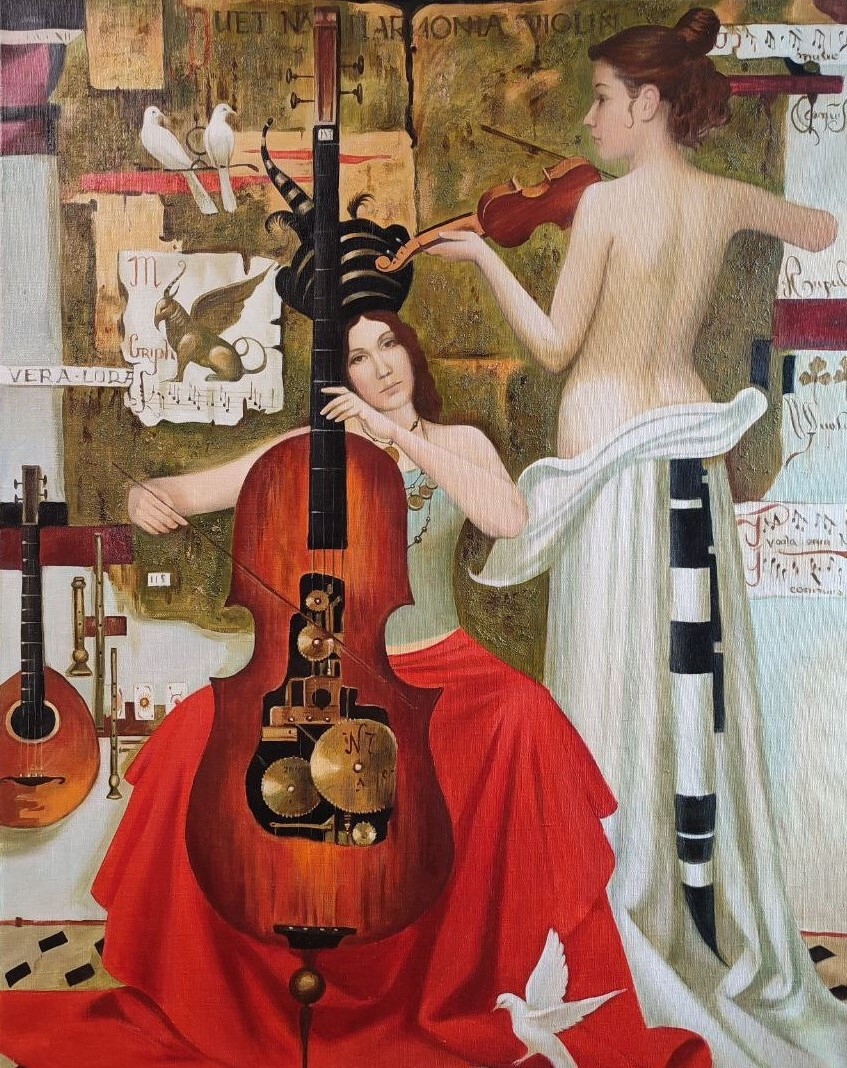 Репродукция Игоря Самсонова "Виолончелистка"