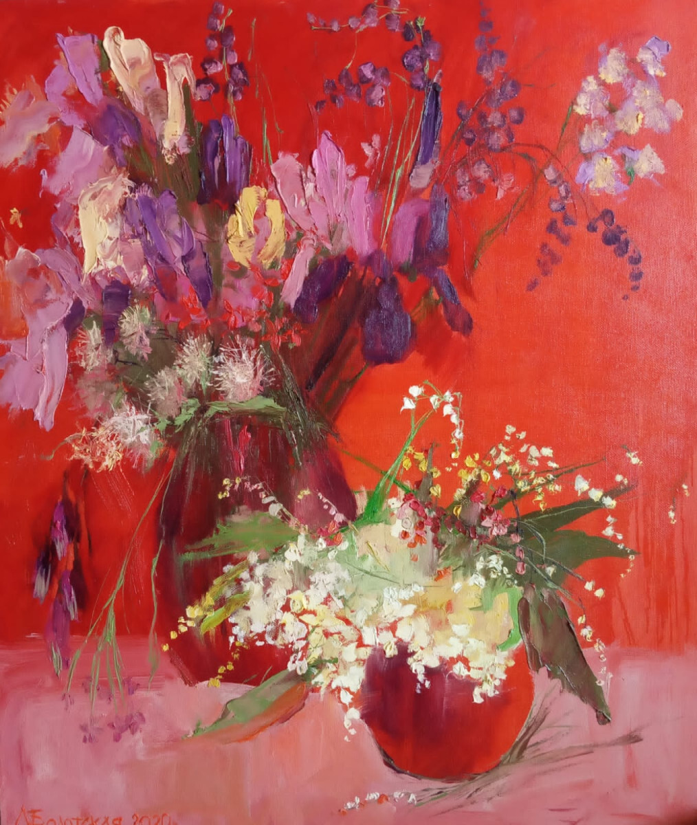 Букет на красном